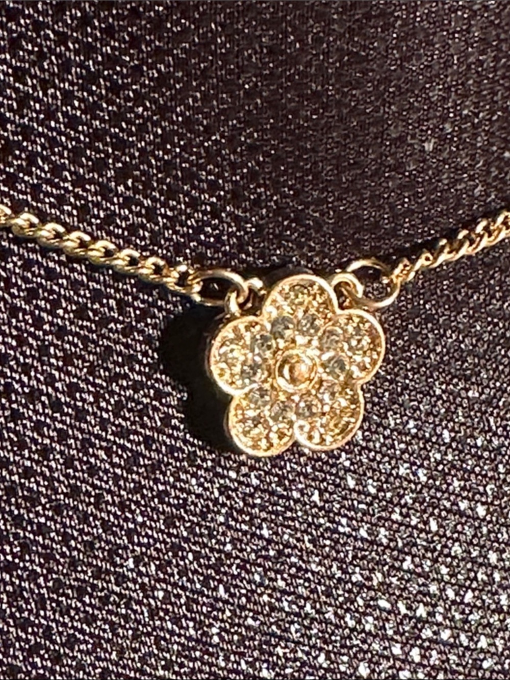 Gold Clover Station Necklace for Women - Picture 2 of 5